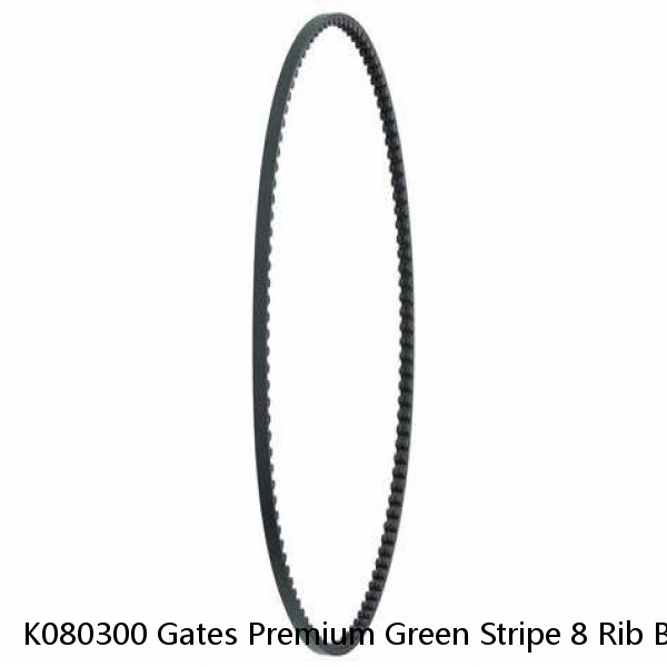 K080300 Gates Premium Green Stripe 8 Rib Belt 30.75" Long #1 small image