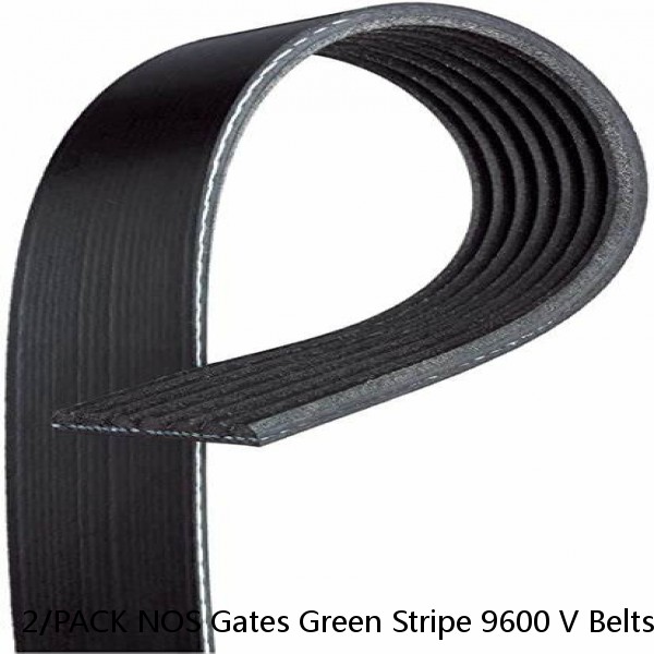 2/PACK NOS Gates Green Stripe 9600 V Belts 87-93 International 9600/Bus L6-10.0L #1 small image