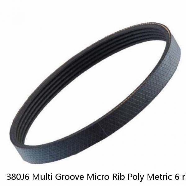 380J6 Multi Groove Micro Rib Poly Metric 6 ribbed V Belt 380-J-6 380 J 6 #1 small image