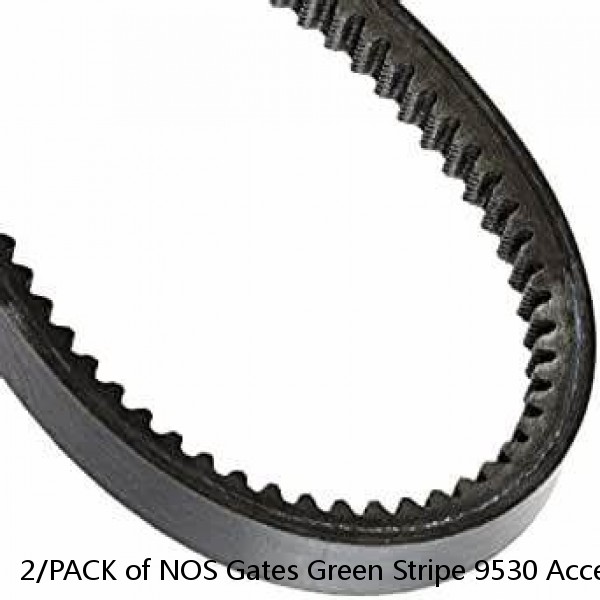2/PACK of NOS Gates Green Stripe 9530 Accessory Drive V-Belts 0.53" X 53.25" #1 image