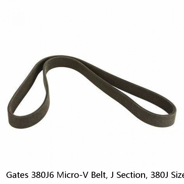 Gates 380J6 Micro-V Belt, J Section, 380J Size, 38" Length, 4/7" Width, 6 Rib #1 image